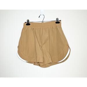 Alphalete Stride Running Shorts in Tan / Orange Womens Size Medium Activewear